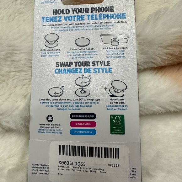 Popsockets PopGrip phone Grip & Stand with Swappable Top “Hold Pnone Swap Style” - Picture 5 of 6